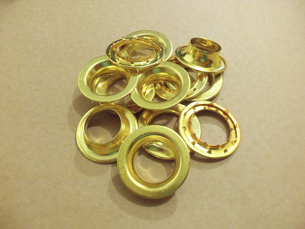 C.S. Osborne Spur Grommets Solid Brass Size #8  (Pkg. Of 12)