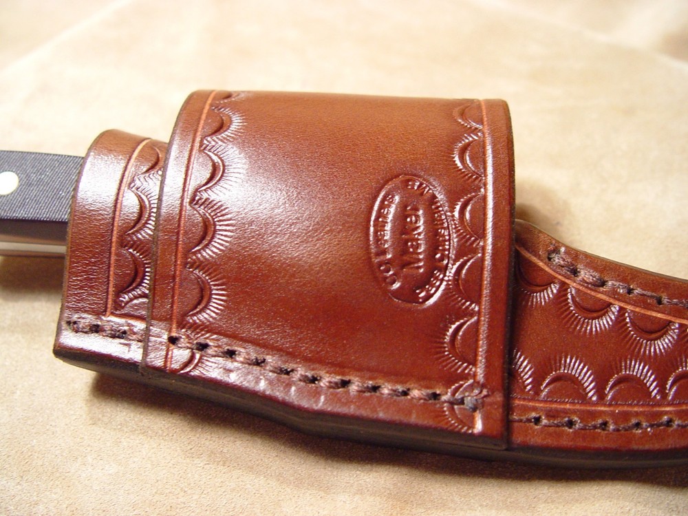 Custom Leather Crossdraw Sheath for Schrade Sharpfinger 152OT