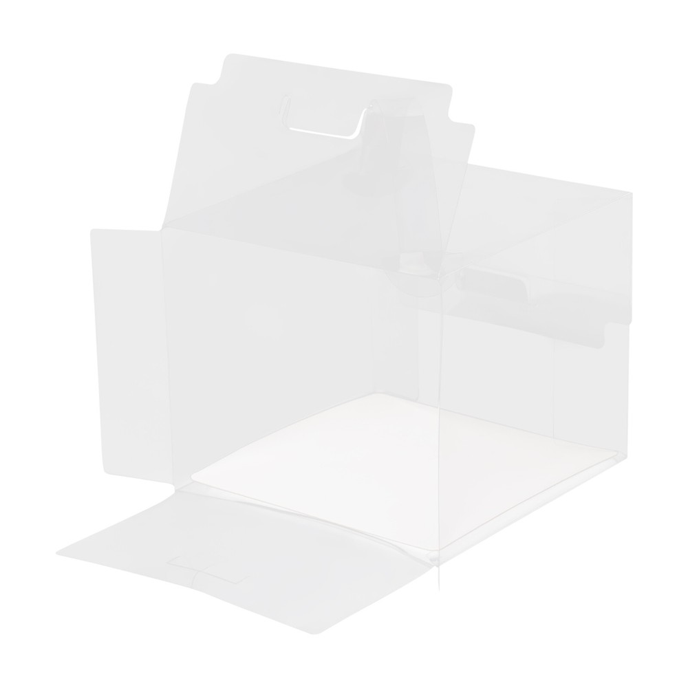 50Pcs Clear Cake Box Cake Display Boxes Cake Display Boxes 5.91*5.91*5.12 in