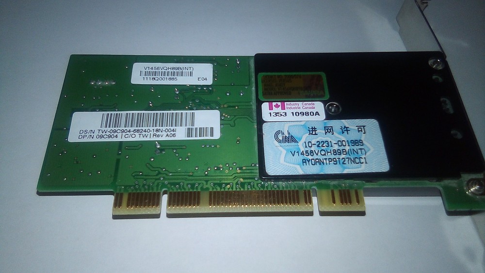Lucent Technologies 56K PCI Modem Model V1456VQH89B(INT)