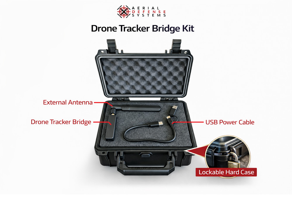 Drone Detection & Tracker Bridge – Handheld Remote ID Receiver for iOS & Android