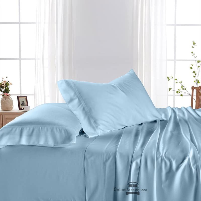 California Queen Sheets Set - 800 Thread Count Egyptian Cotton 4Pcs Bed Sheet...