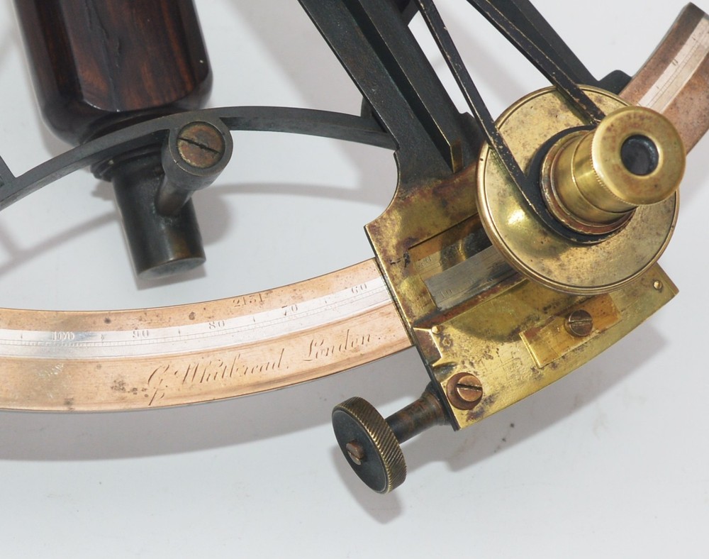 Sextant and case, smaller than normal size – George Whitbread.