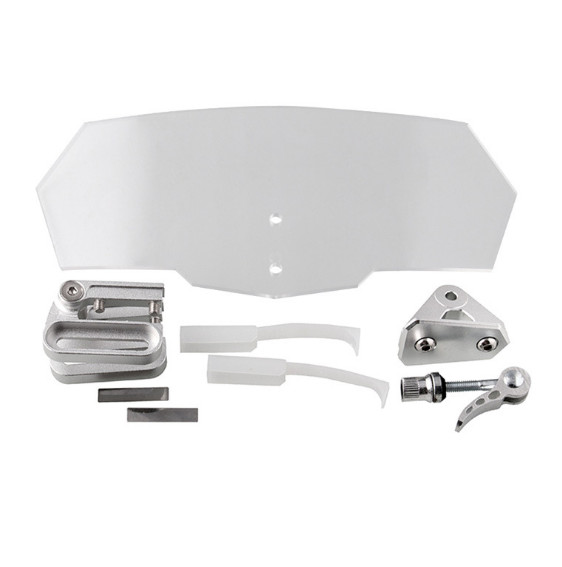 Adjustable Clip On Windshield Extension Spoiler Wind Deflector For Motorcycle