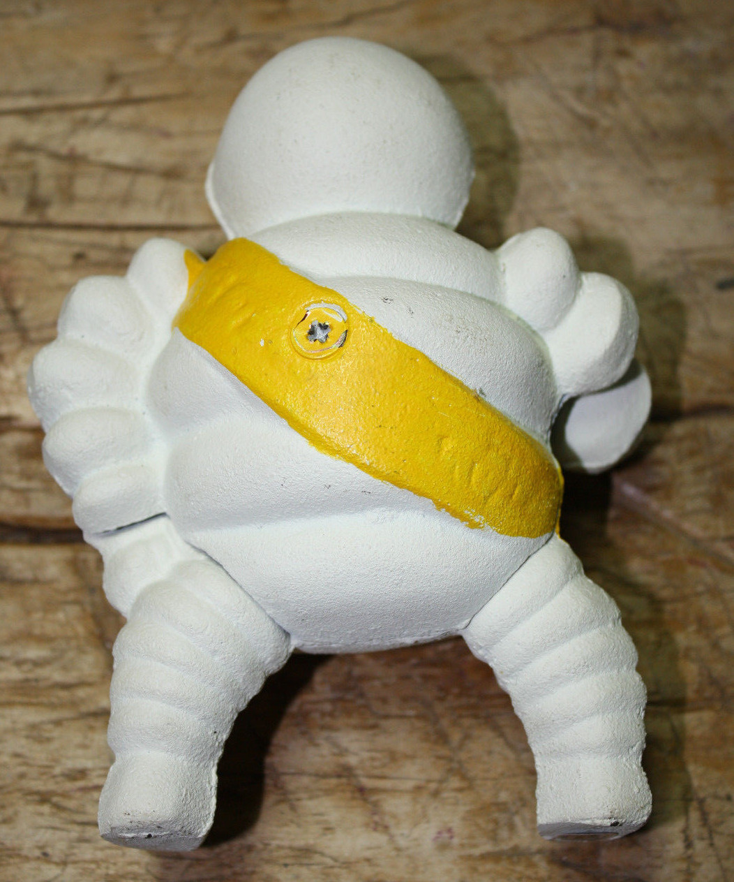 Cast Iron MICHELIN MAN Cave SIGN DISPLAY DOORSTOP PAPERWEIGHT Coin Bank Gas Oil