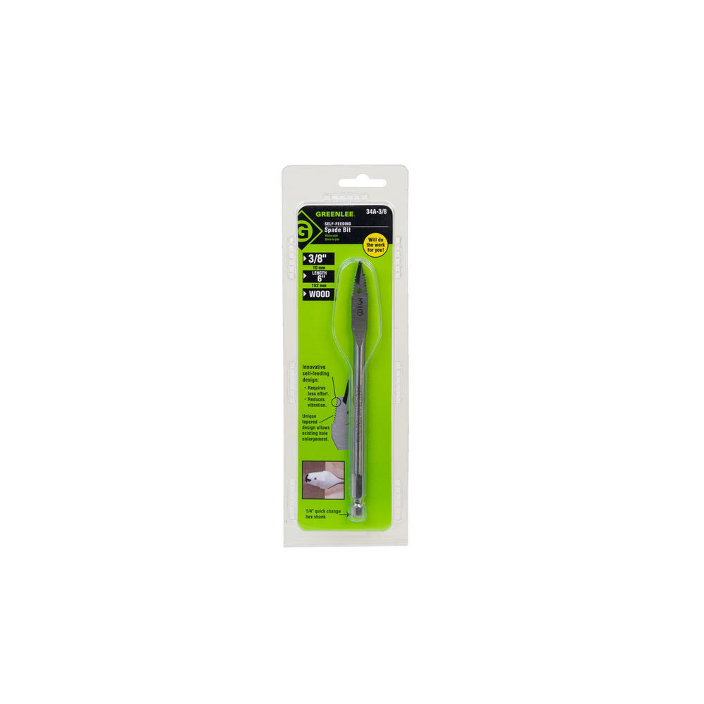 Greenlee 34A-3/8 Spade Bit, 3/8"