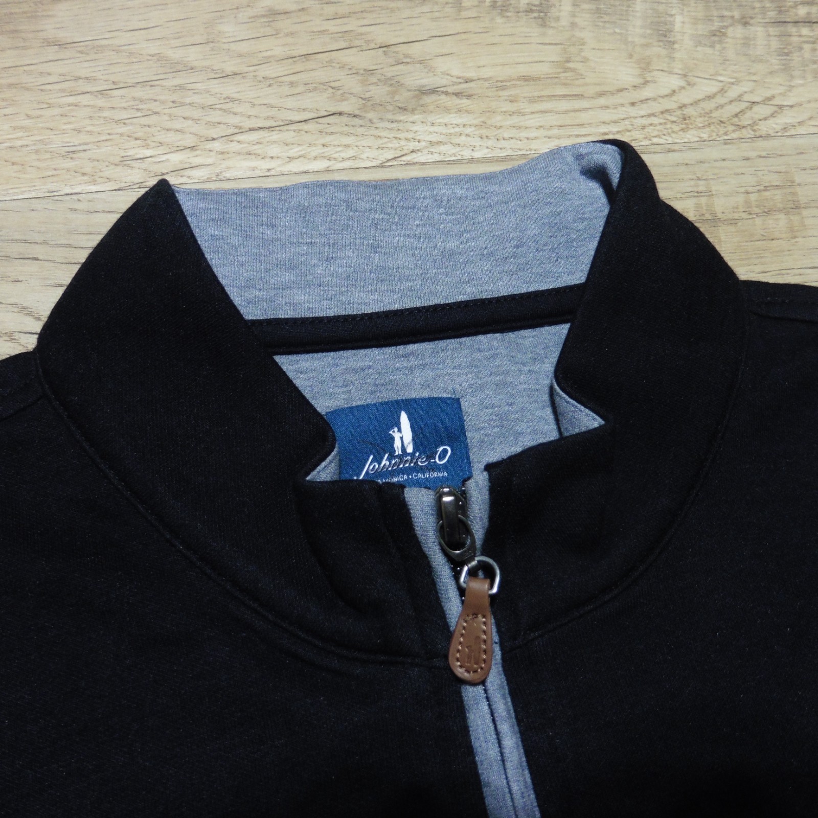 JOHNNIE-O Mens XL X-LARGE SULLY PULLOVER BLACK 1/4 ZIP SWEATSHIRT SWEATER