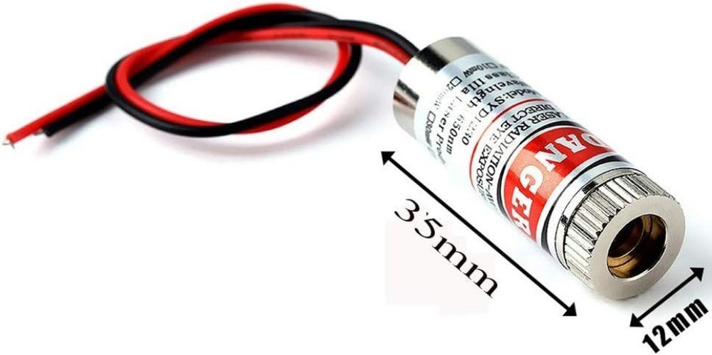 Compact Red Laser Module Set - Adjustable Focal Length for Accurate Applications