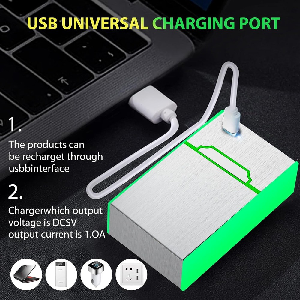 Module Box with Electric Lighter, USB Rechargeable for Whole BLACK
