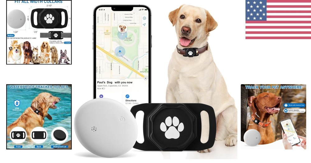 Black Dog Tracker - Real-Time Location, Lightweight & Anti-Lost Device