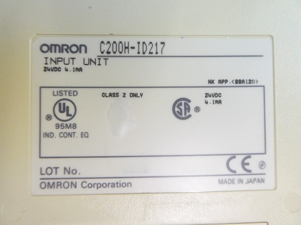 Omron Sysmac C200HS Programmable Logic Controller PLC Working Surplus