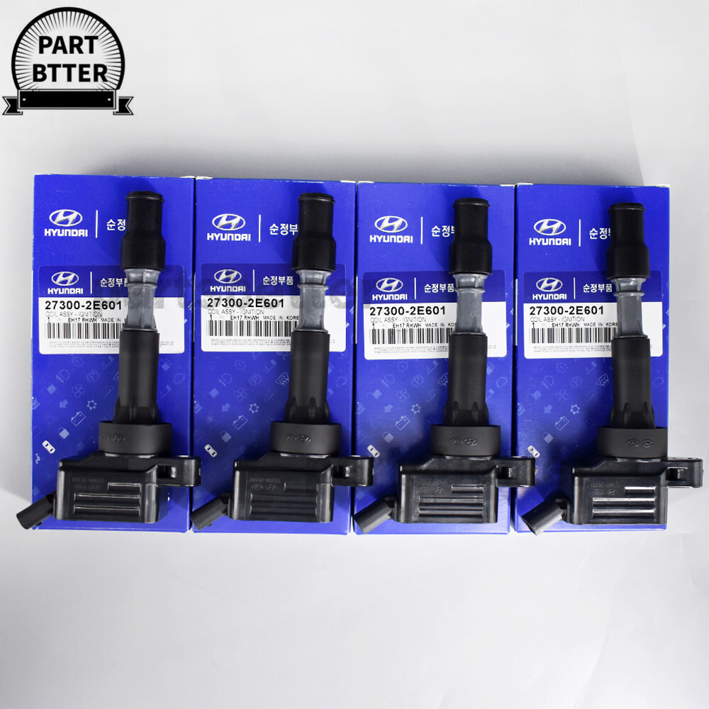 4X OEM UF816 Ignition Coil + NGK Spark Plug for 17-22 Kia Hyundai Elantra Sonata