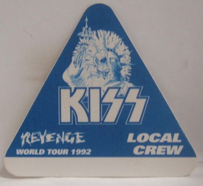 KISS ACE FREHLEY GENE - VINTAGE ORIGINAL 1992 CONCERT TOUR CLOTH BACKSTAGE PASS