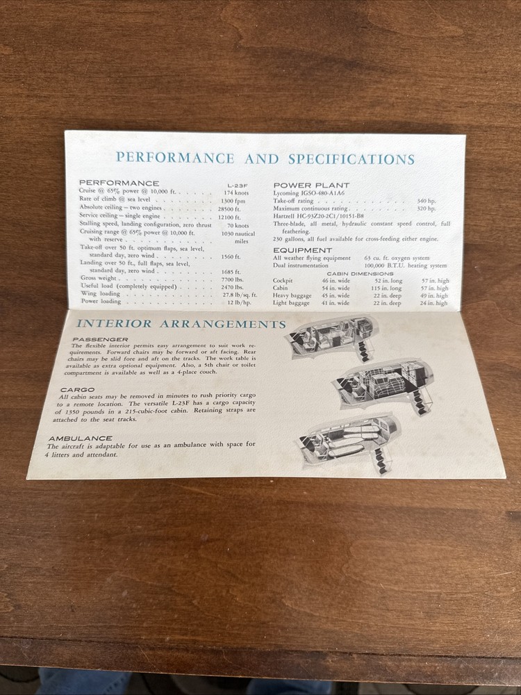 Beechcraft L-23F Aircraft Brochure