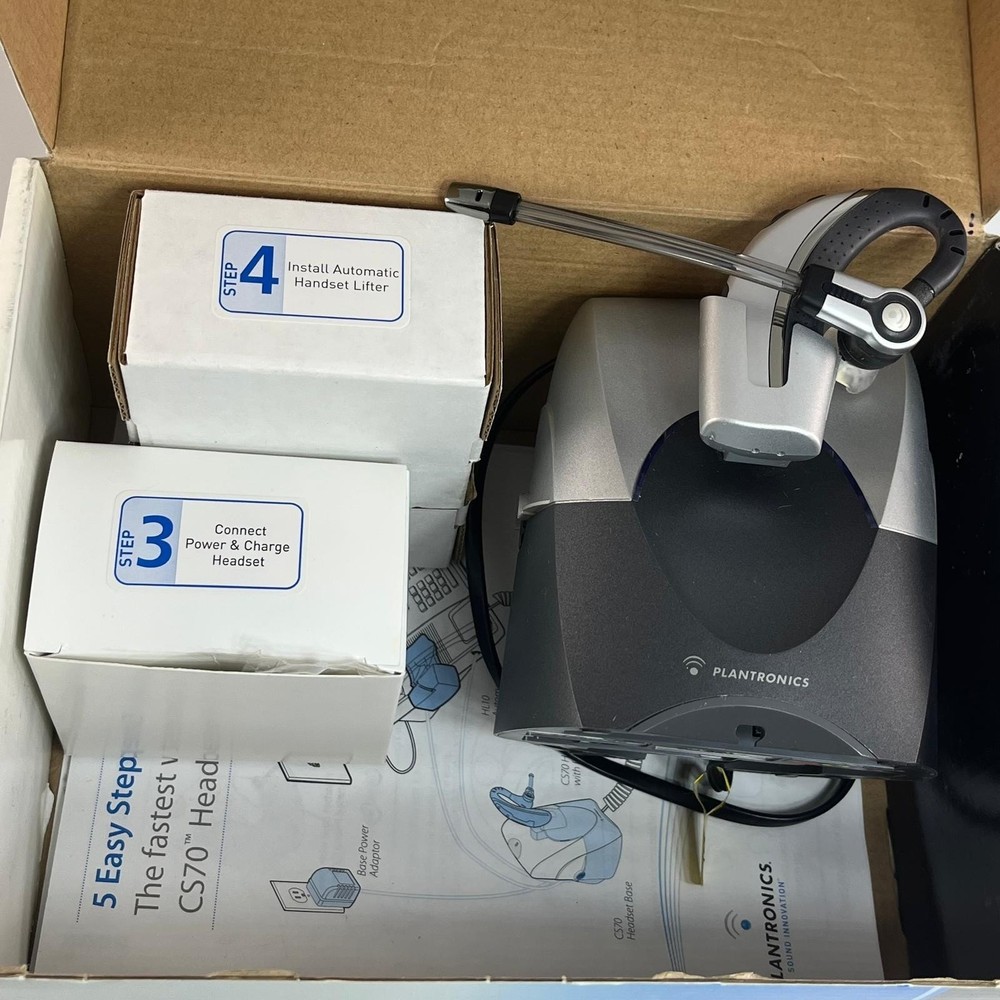 Plantronics CS70N Wireless Headset System DECT Office Phone Noise Cancel