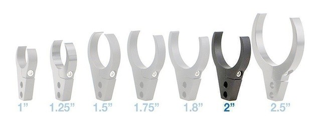 Rugged Radios Intercom/Radio/Accessory Bar Mount 2" Black