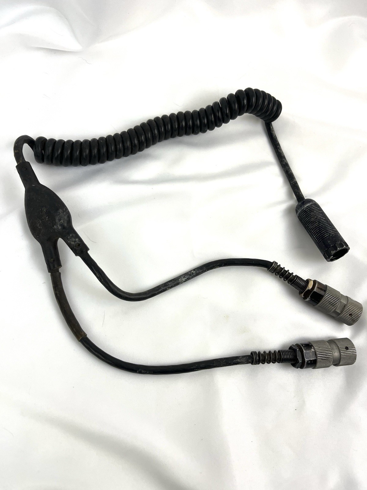 ~ VINTAGE US MILITARY Y-CABLE MBITR PRC RADIO INTERFACE SPLITTER 5 PIN