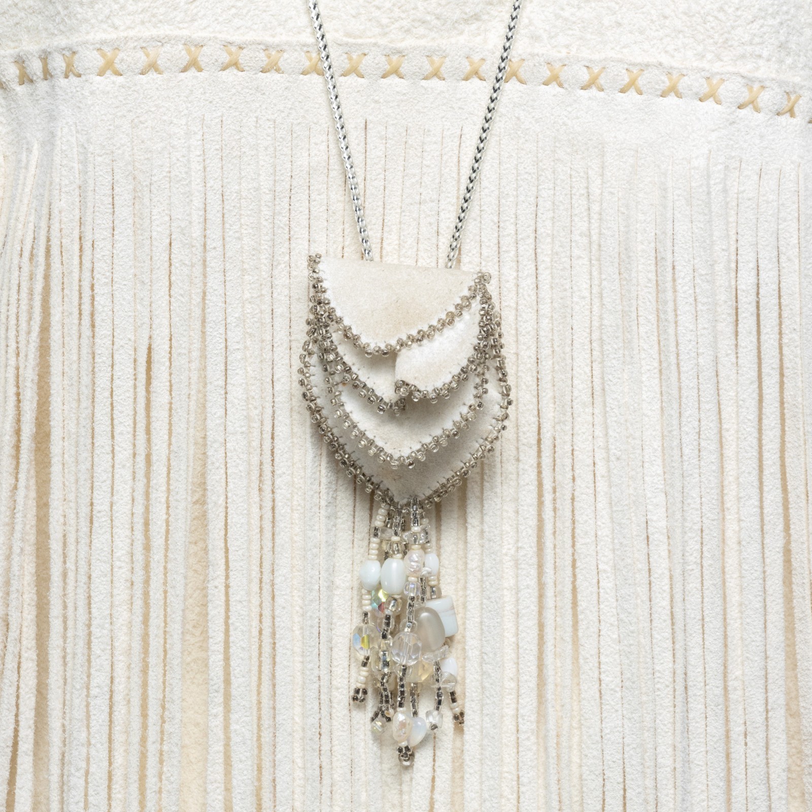 Puyallup White Deer Skin Dress and Moccasins