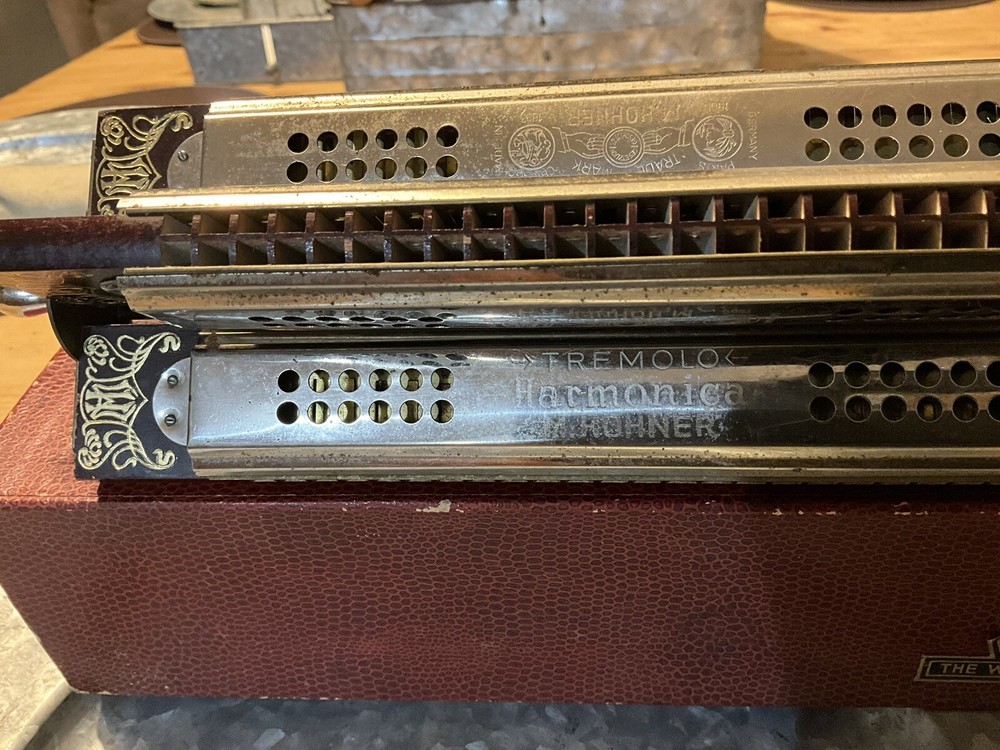HOHNER Germany 4 Side HARMONICA Tremolo W/ Box
