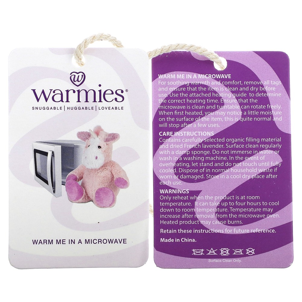 Unicorn, Heatable, Weighted Soft Plush, 1 Plush