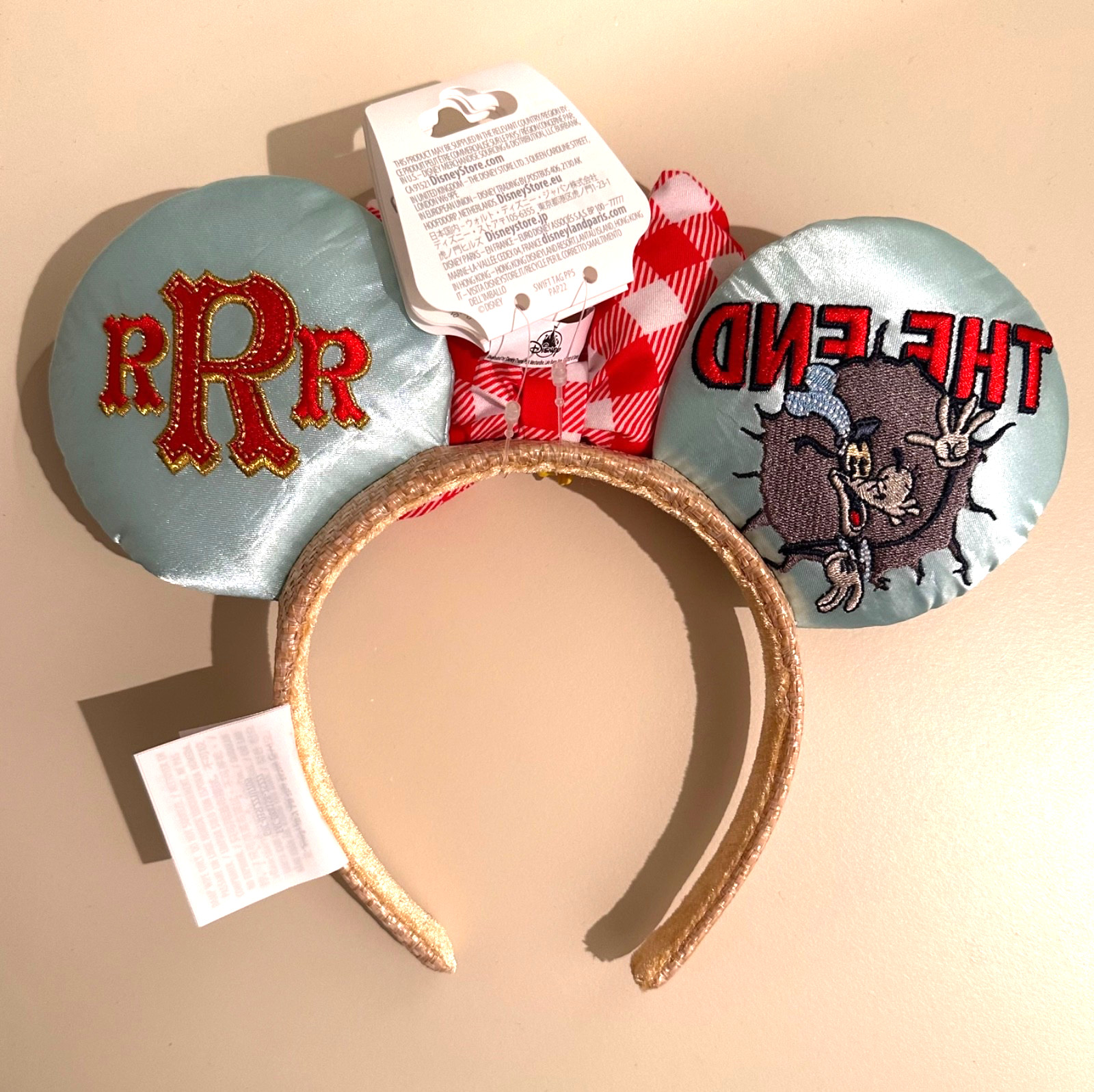 BNWT Disney Parks Mickey and Minnie's Runaway Railway Ears Headband Adult Chuuby