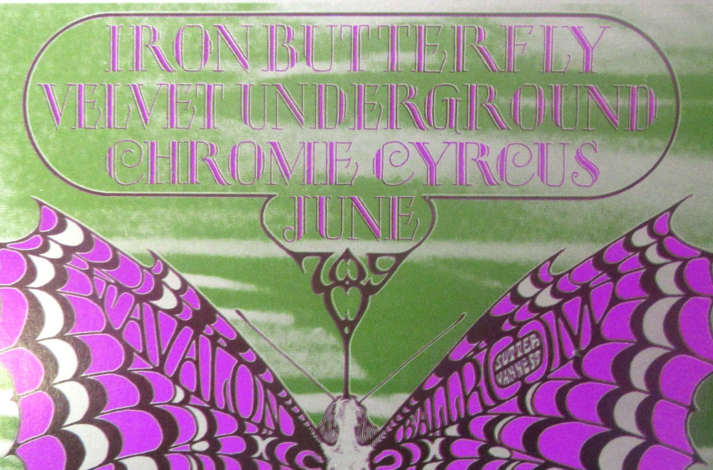 1968 IRON BUTTERFLY Avalon Ballroom Postcard FD-122 rock concert postcard unused