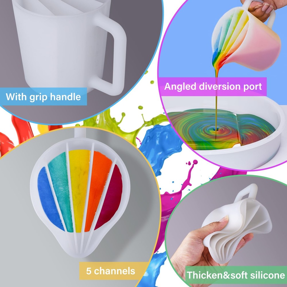 17OZ/500ML Split Cup with Handle, Thicken & Easy Clean Split Cups for Paint P...