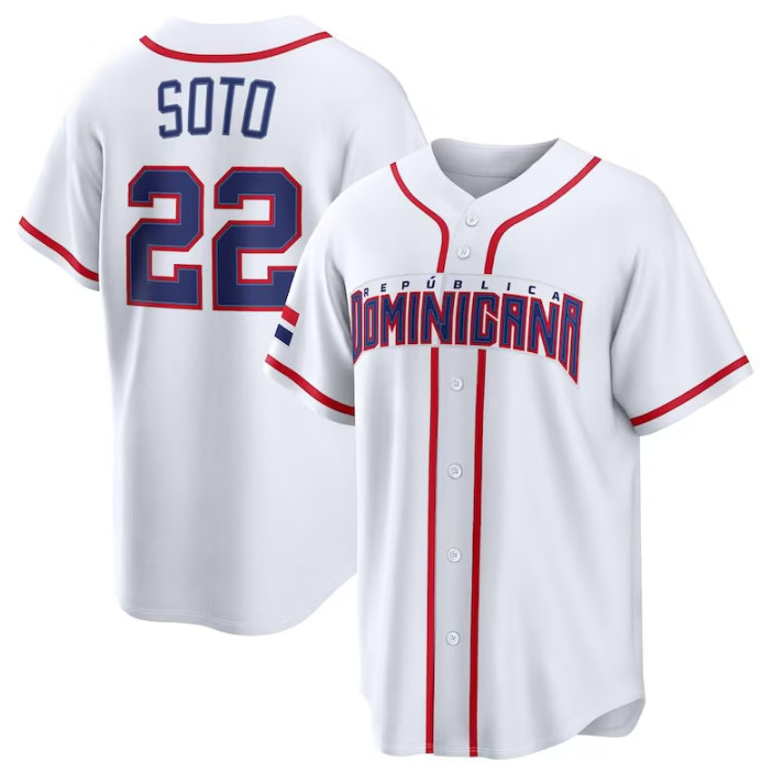 Juan Soto Dominican Republic Jersey,White 2026 World Baseball Classic