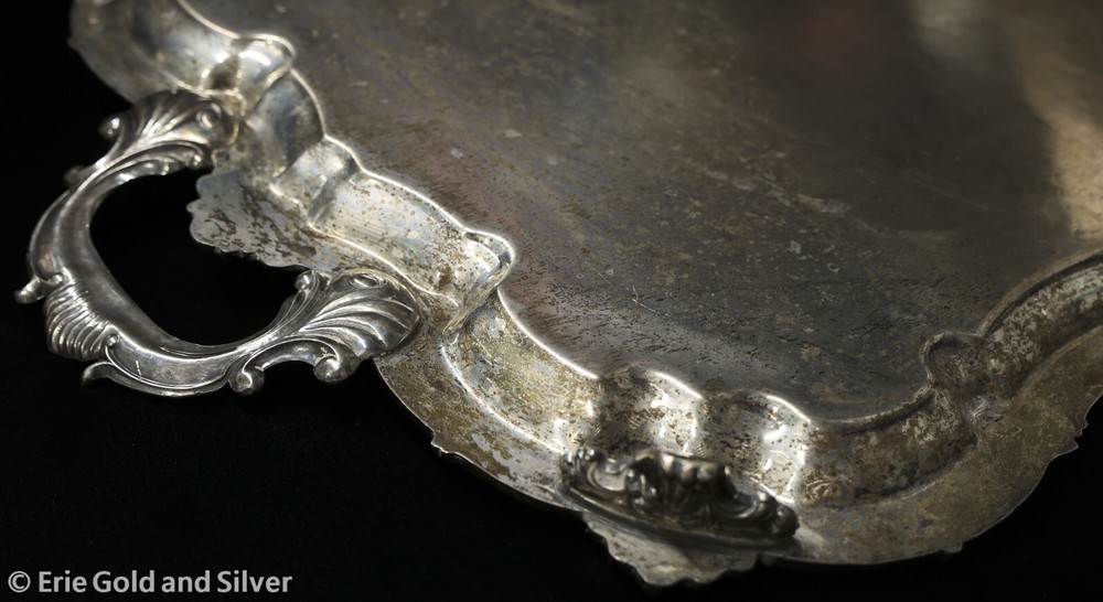 Goldfeder Silverware Co. Silverplate Footed Serving Tray