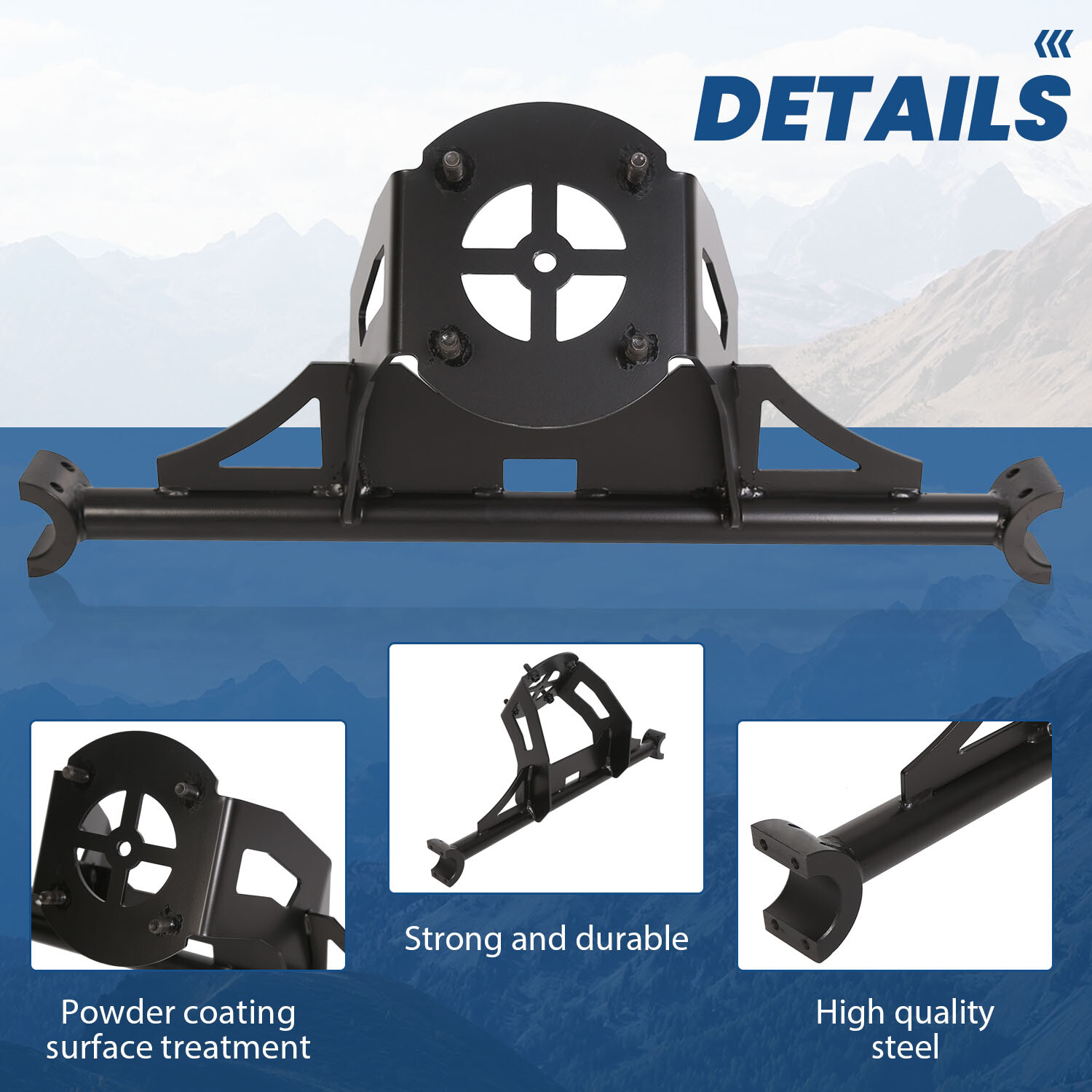 UTV Spare Tire Carrier Mount Rack For 14-23 POLARIS RZR XP 1000 TURBO XP 4