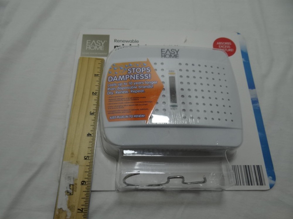 Easy Home Renewable Mini Dehumidifier, White