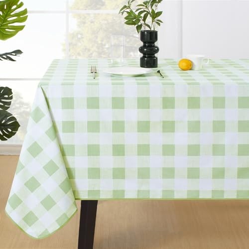 Rectangle Vinyl Tablecloth, 100% Waterproof 54" x 78" (Rectangular) Sage Green