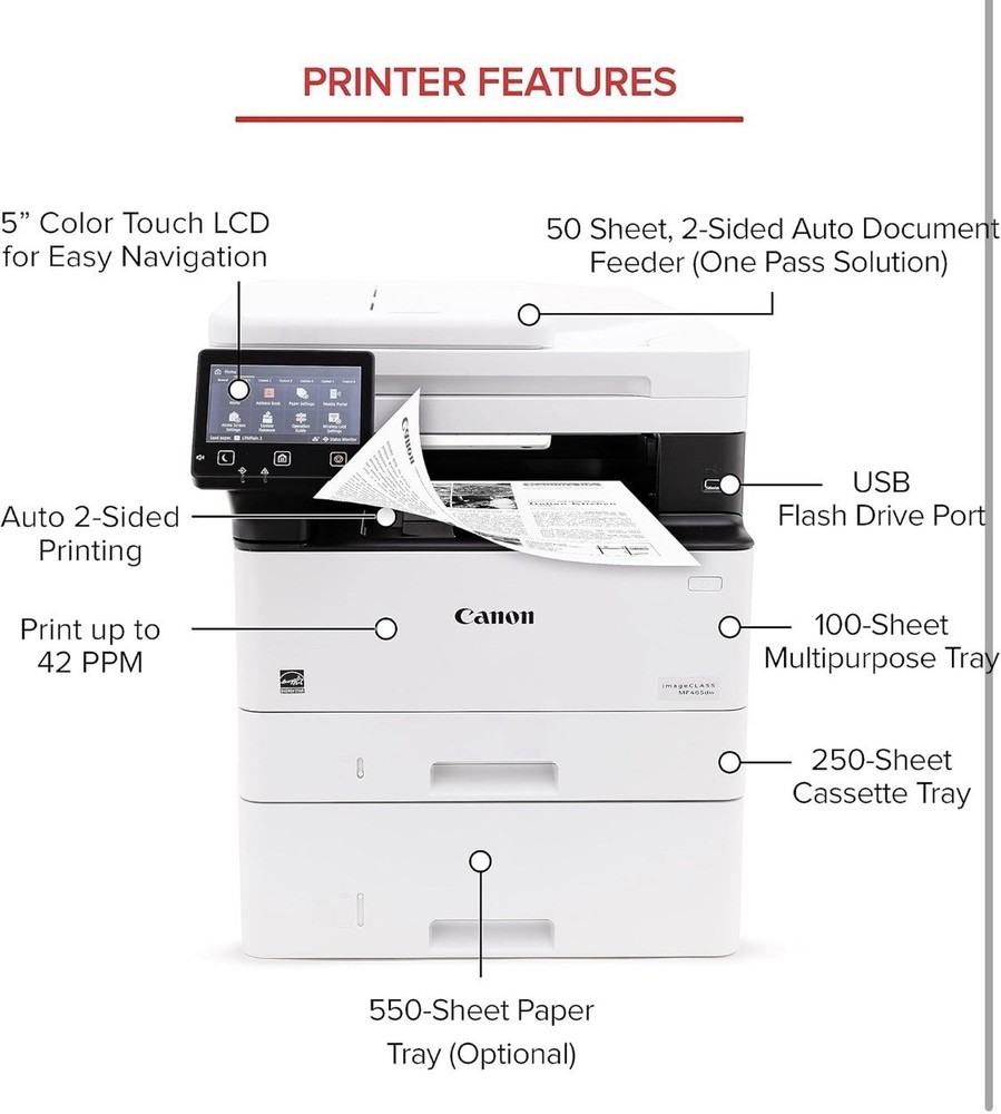 Canon imageCLASS MF465dw Wireless Monochrome Laser Printer 5951C005