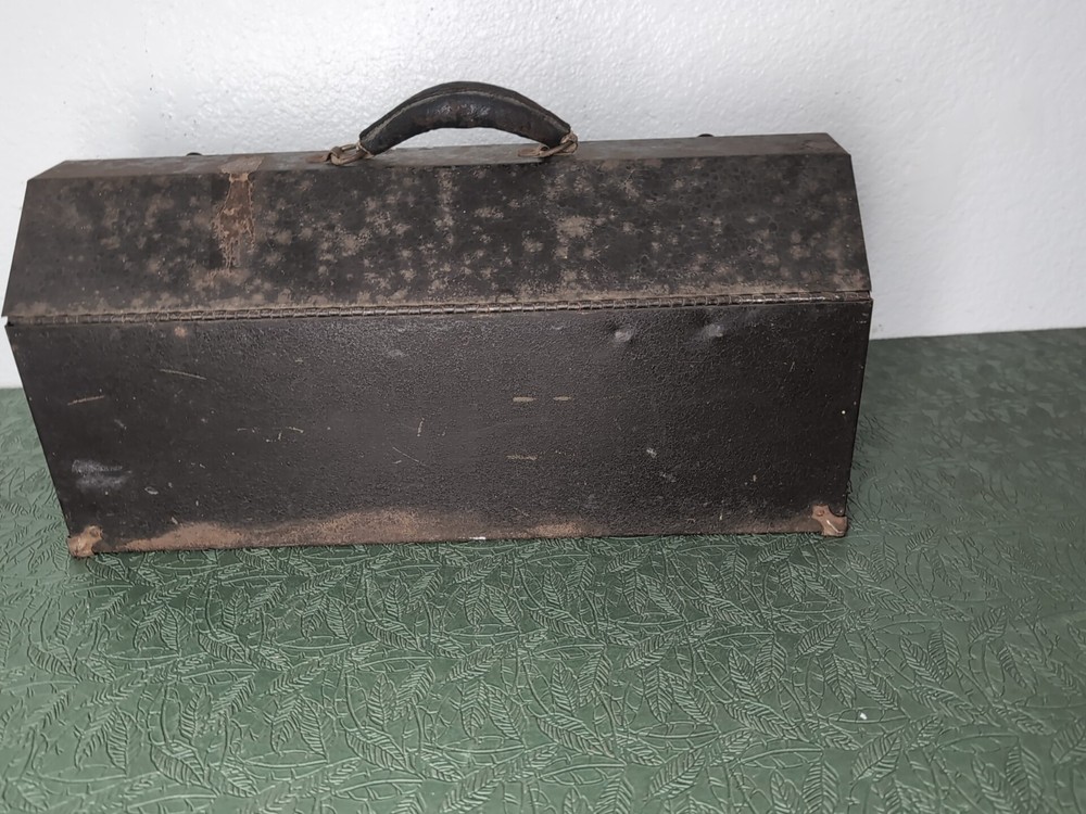 Vintage Dunlap 19” X 7” X 9” Tool Box With Tray Insert