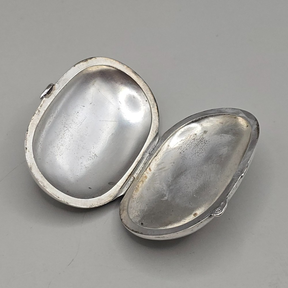 Antique 800 Silver Pill Box Snuff Box
