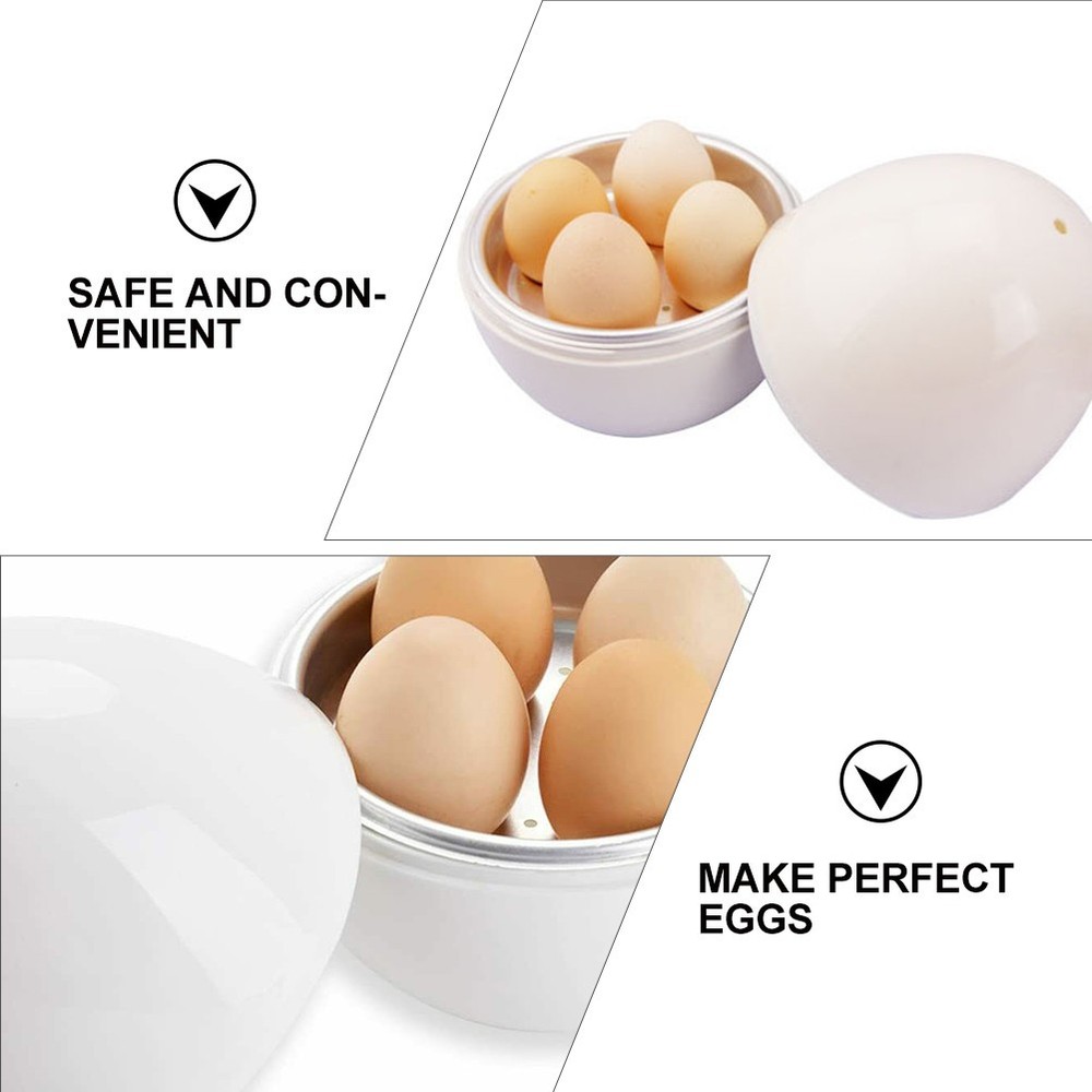 1pc Microwave Egg Boiler Home Egg Shape Cooker Simple Steamer