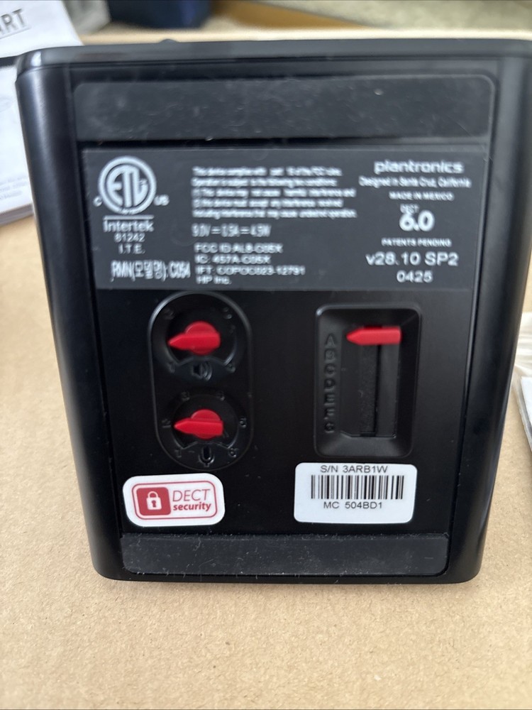 Plantronics CS540 Wireless Headset System w/ Base – Missing AC Plug Adaptor