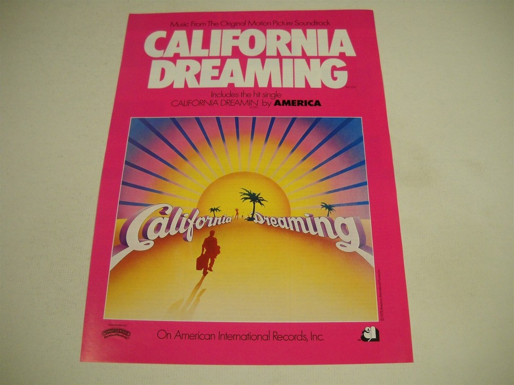 AMERICA the band - is CALIFORNIA DREAMING original 1979 CB Promo Display Ad