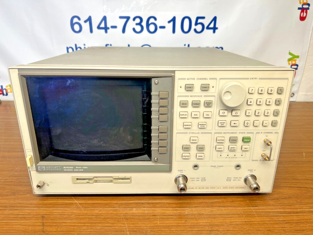 HP 8753D Network Analyzer 30KHz - 3GHz w/ OPT 075