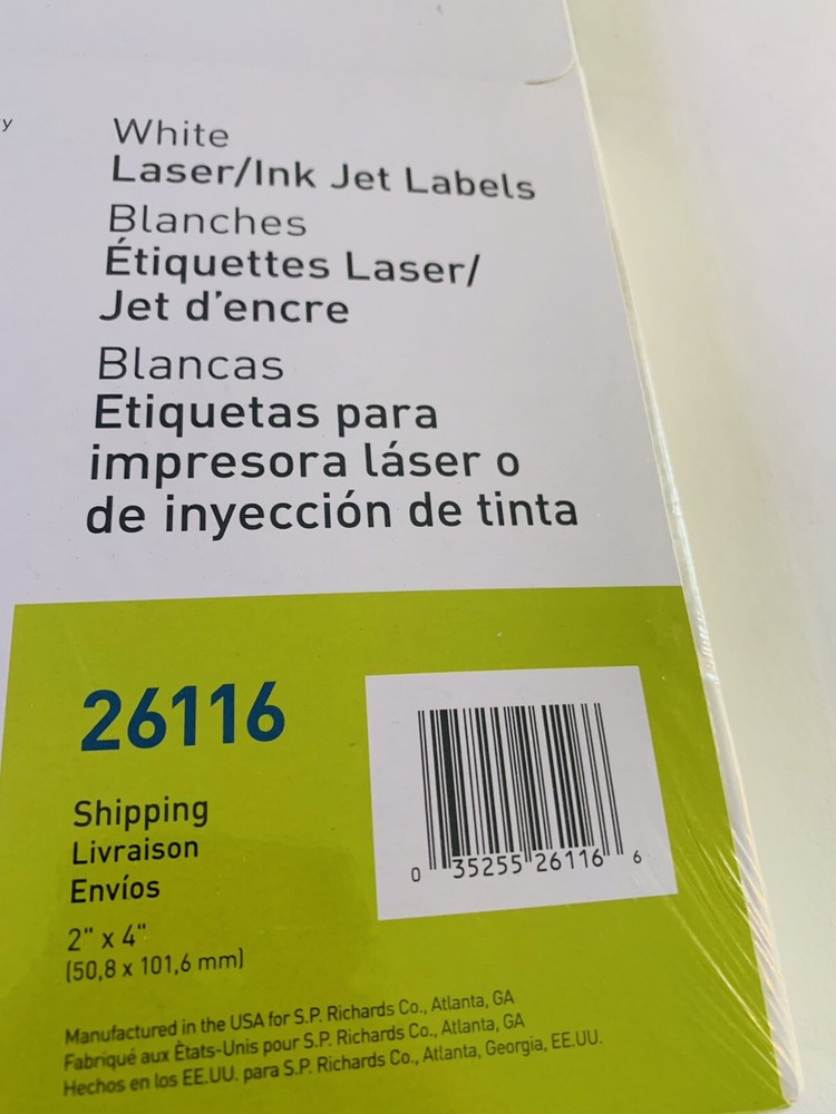 Business Source Mailing Laser Labels *2 by 4*
