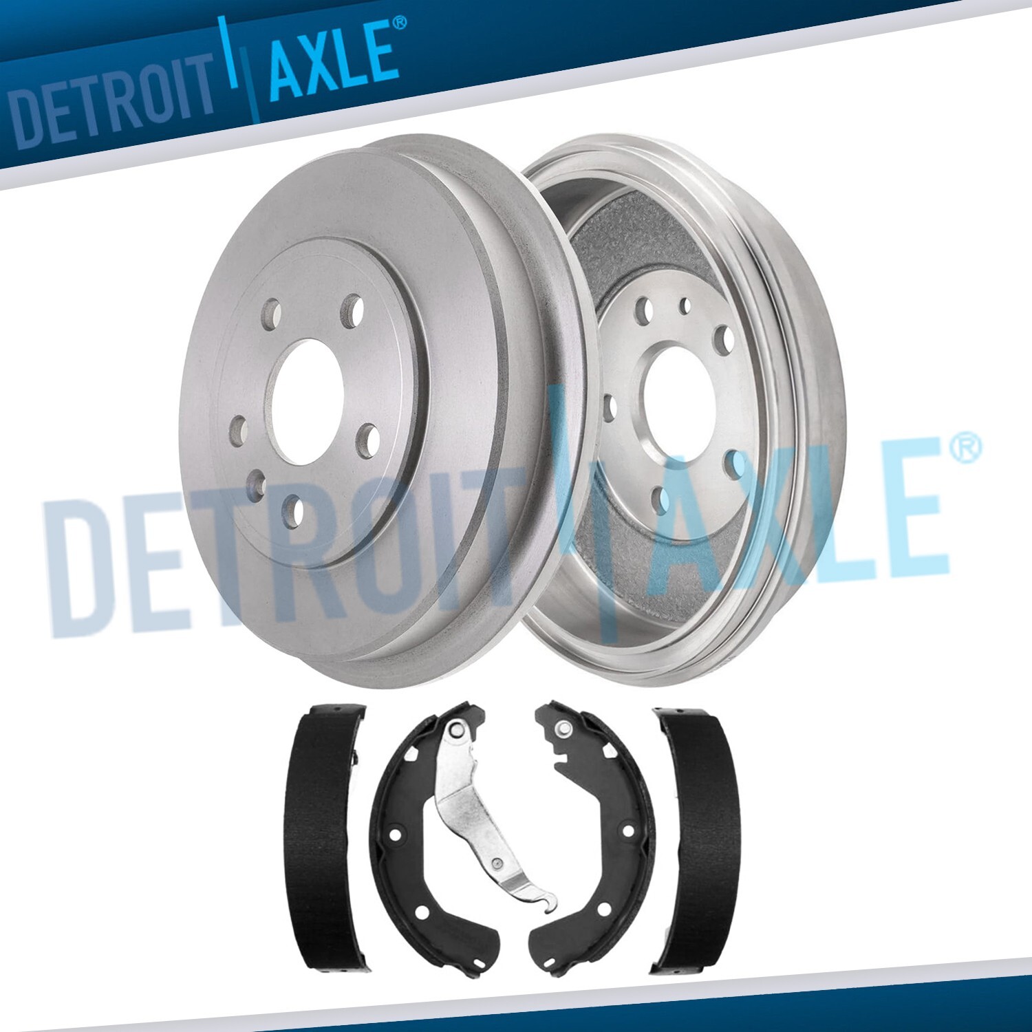 Rear Brake Drums and Premium Brake Shoes Kit for 2012-2019 Chevrolet Sonic Trax