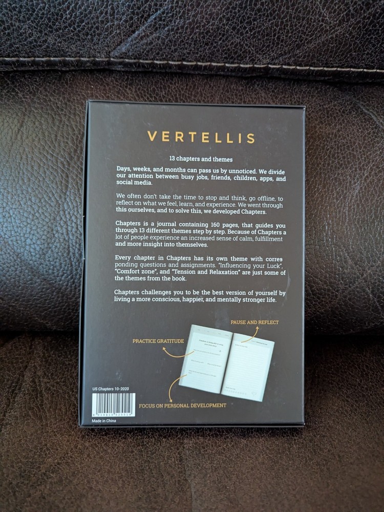 Vertellis Black Chapters Self Reflection Journal - Unused! Multiple Available