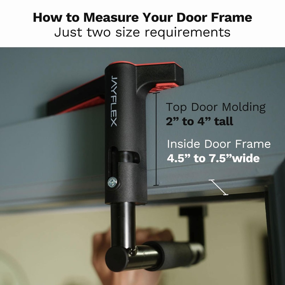 CrossGrips Compact Pull Up Bar - Pull Up Bar Door Frame for Work from Home Fi...