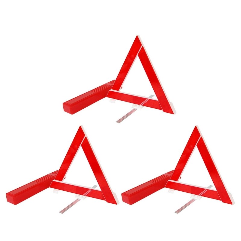 Triangle Reflective Warning Sign Foldable Red Car Hazard Breakdown Warning Stand