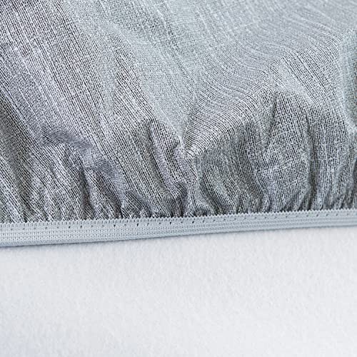 Rectangle Vinyl Tablecloth with Flannel 72" x 30" (Rectangular) Light Grey