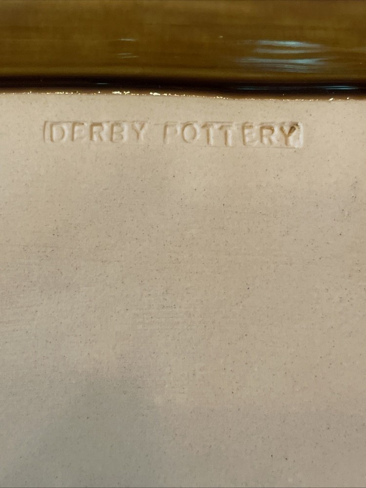 Derby Pottery Tile Platter Tray Plate Serving Green