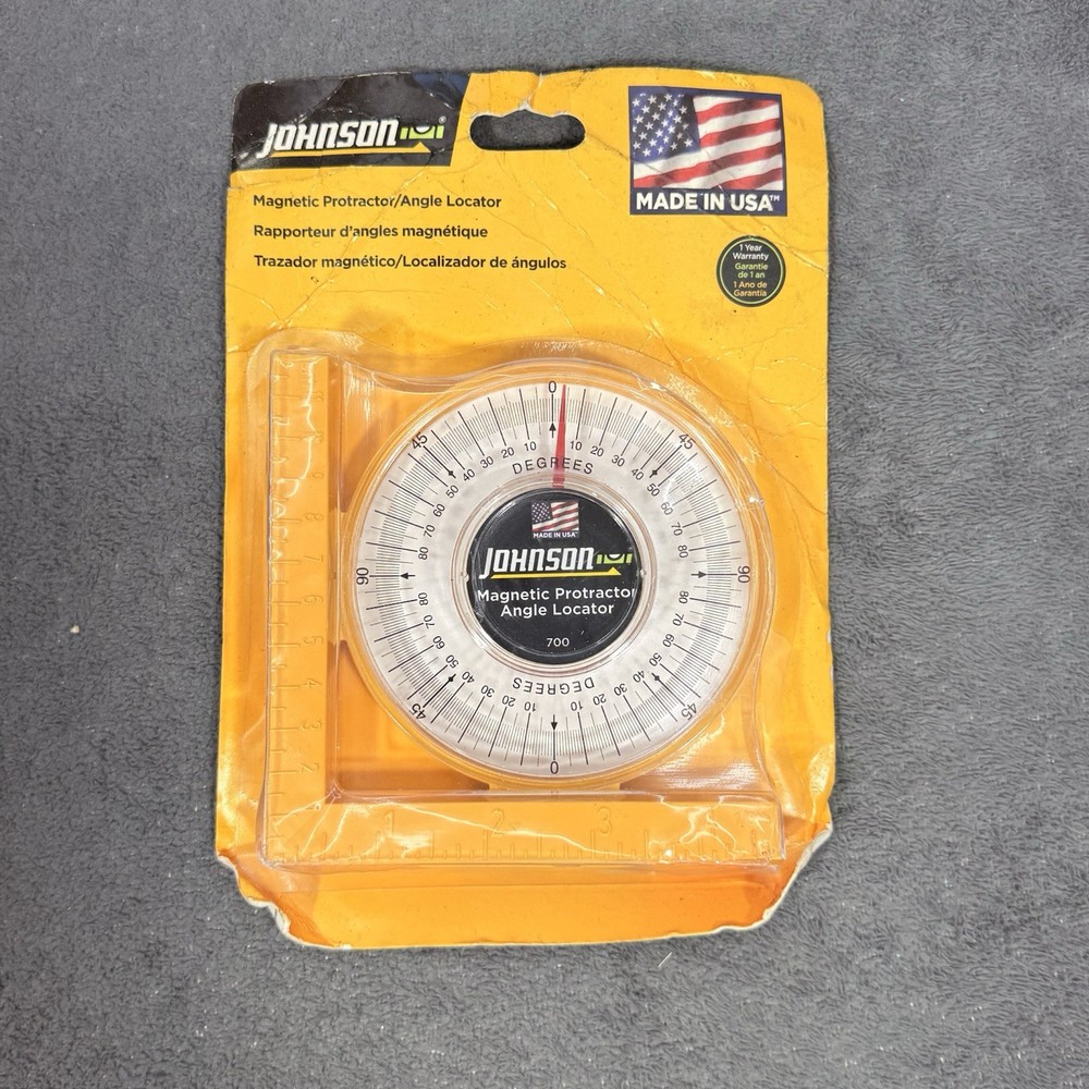 Johnson 700 Plastic Yellow Magnetic Angle Locator Dial Post Level Construction