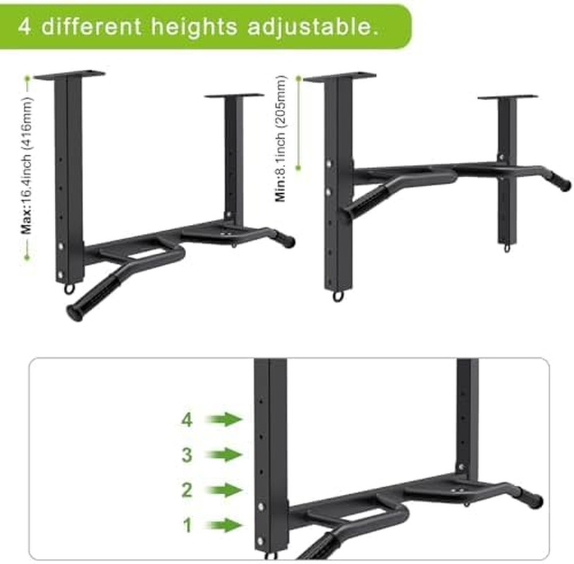 32" Ceiling Mounted Pull up Bar - Heavy Duty, Highly Adjustable, Multifunctional