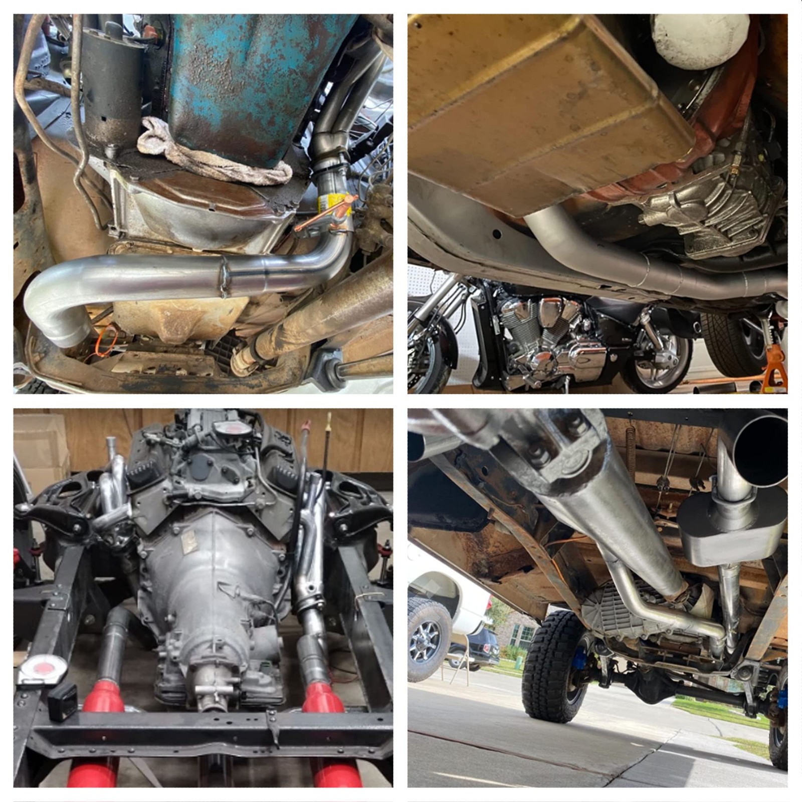 8 PCS 2.25” Inch Custom Exhaust Tubing Mandrel Bend Pipe Straight U Bend 90° Kit