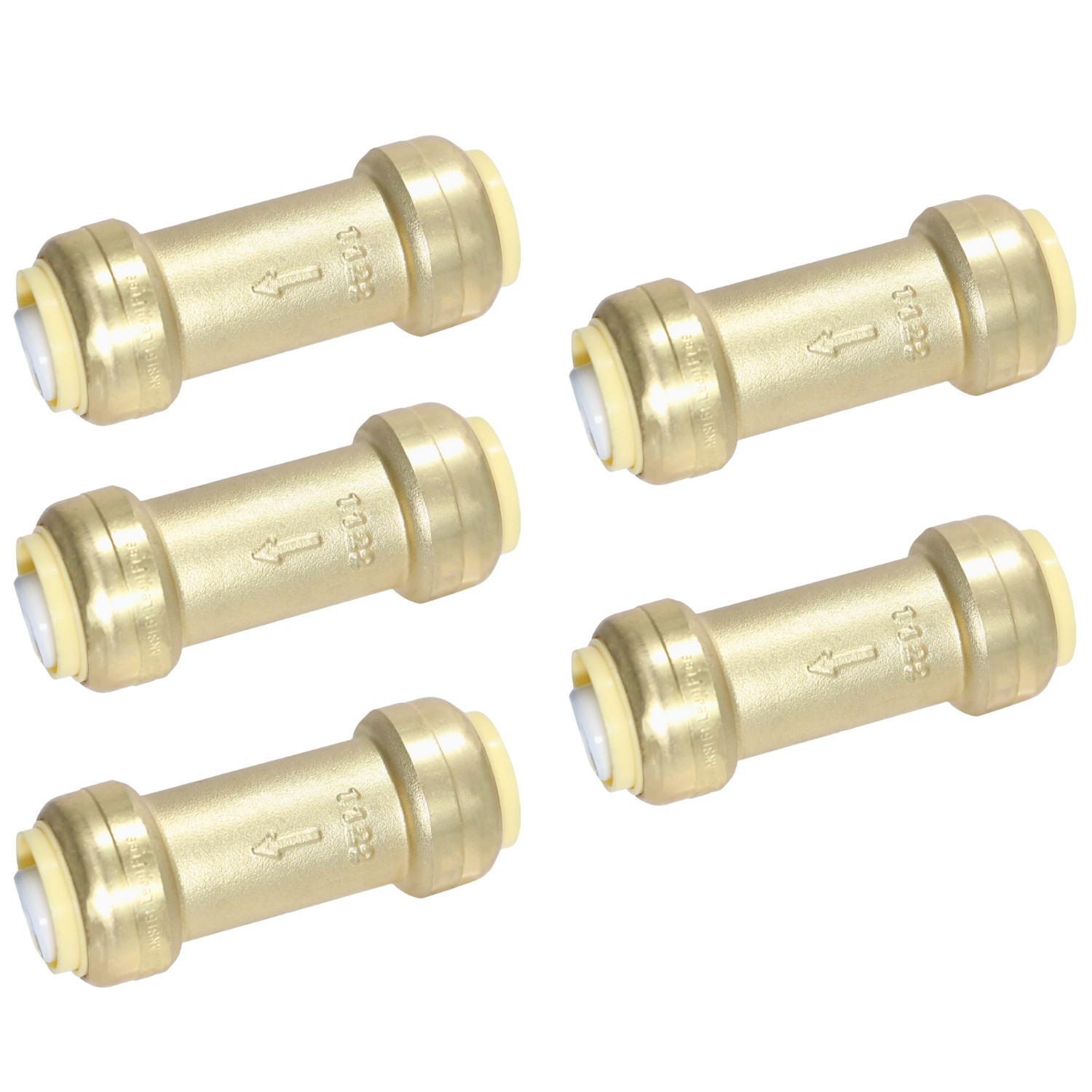 5 Pack XFITTING. 3/4" Push Fit Check Valve, 3/4" Push To Connect Check Valve